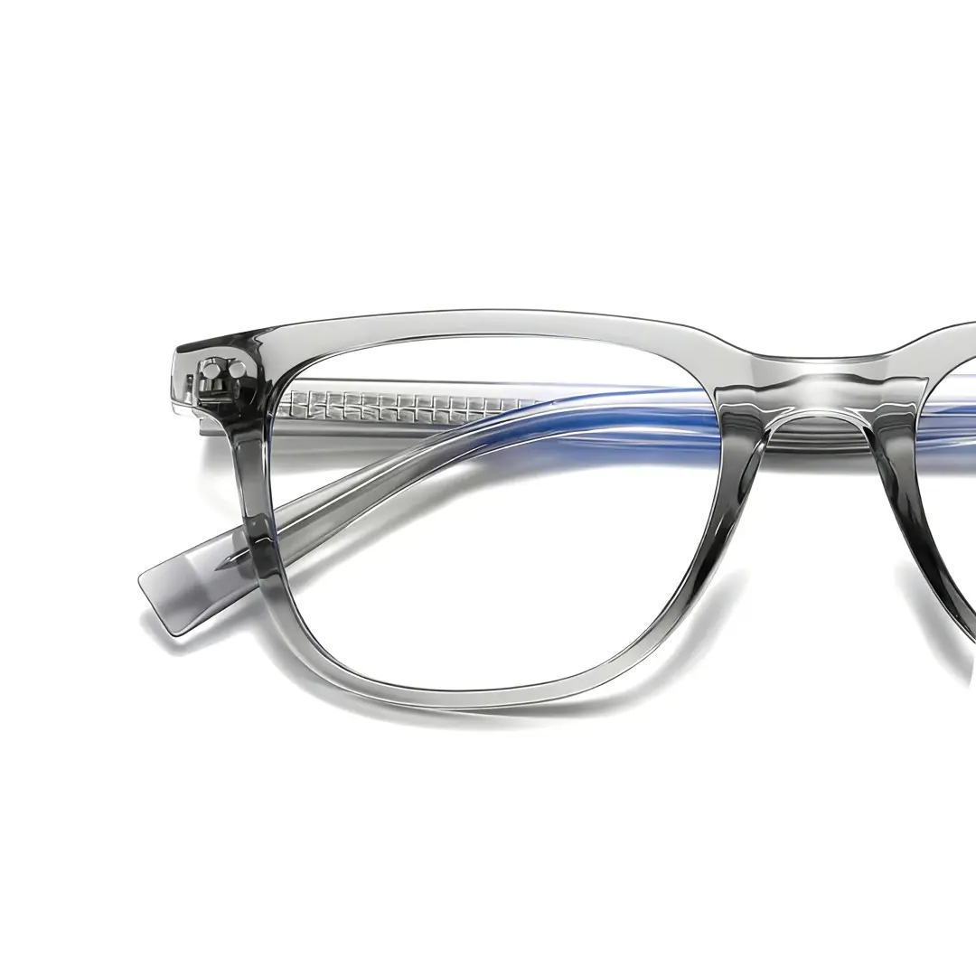 Frame detail view of Clyde nerd rectangle tr90 eyeglasses ER0022406 in grey