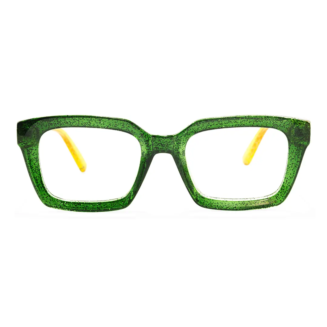 Front view of Ola rectangle tr90 eyeglasses ER0032504 in green