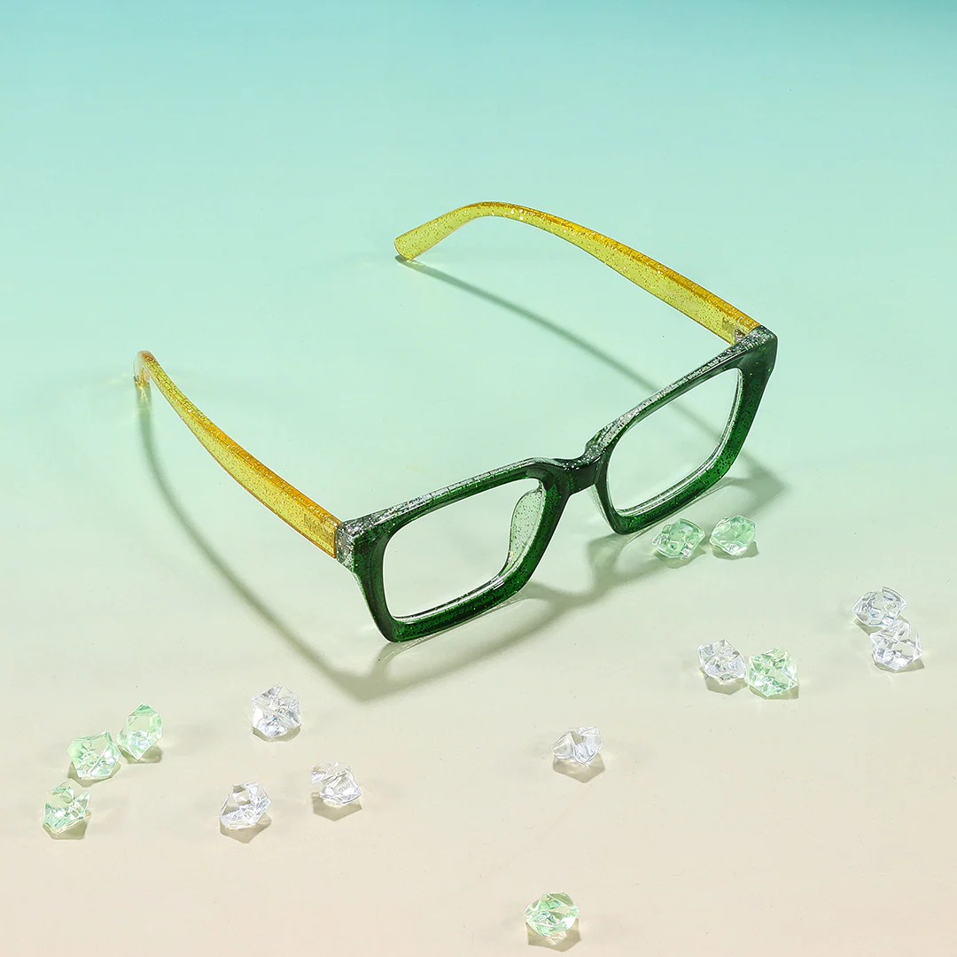 Scene view of Ola rectangle tr90 eyeglasses ER0032504 in green