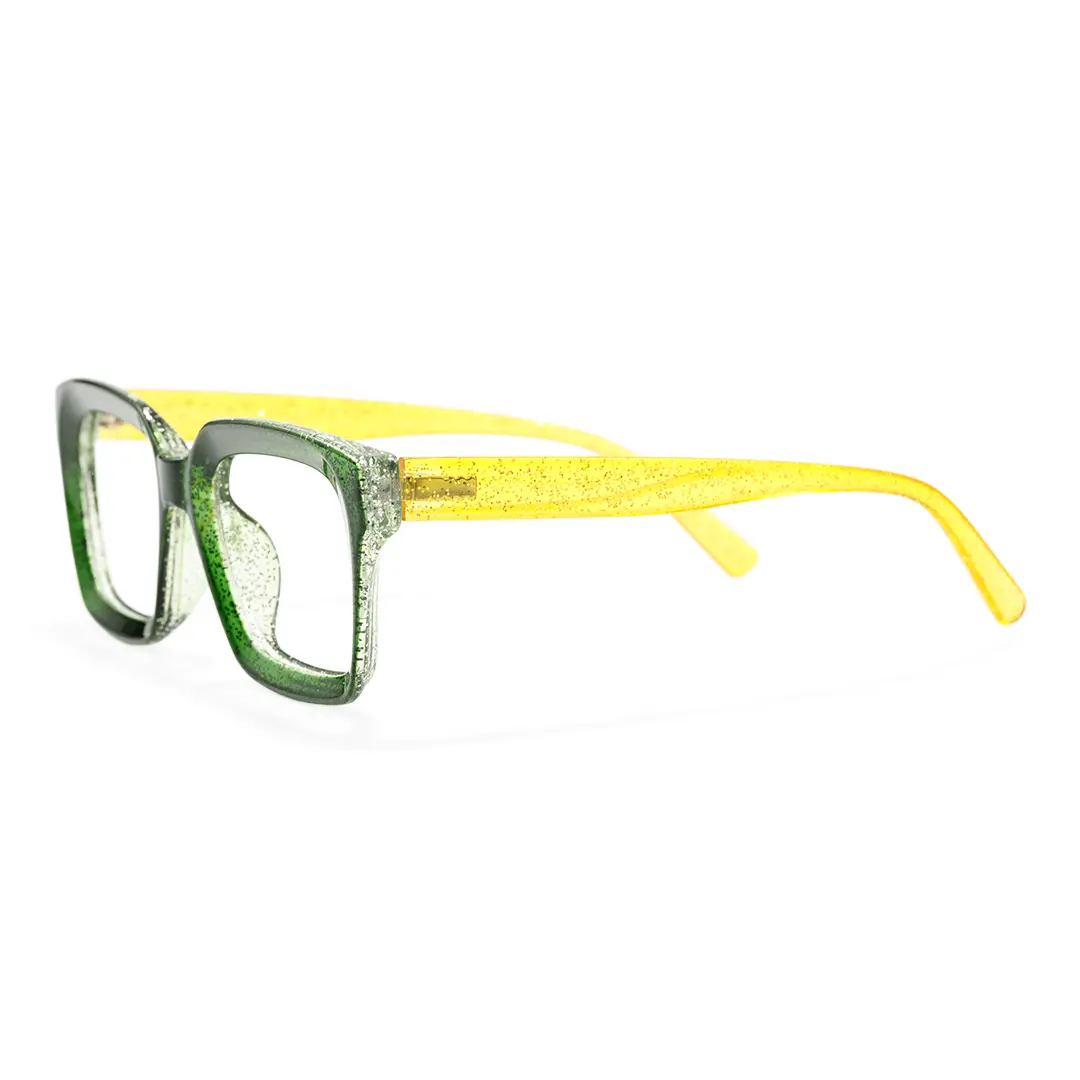 Side view of Ola rectangle tr90 eyeglasses ER0032504 in green