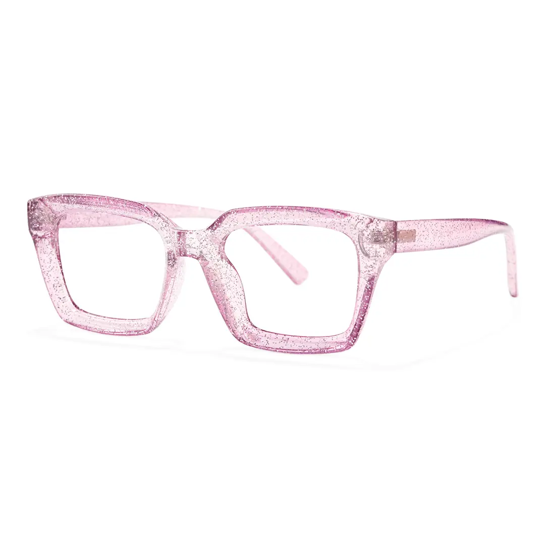 Angle view of Ola rectangle tr90 eyeglasses ER0032504 in pink
