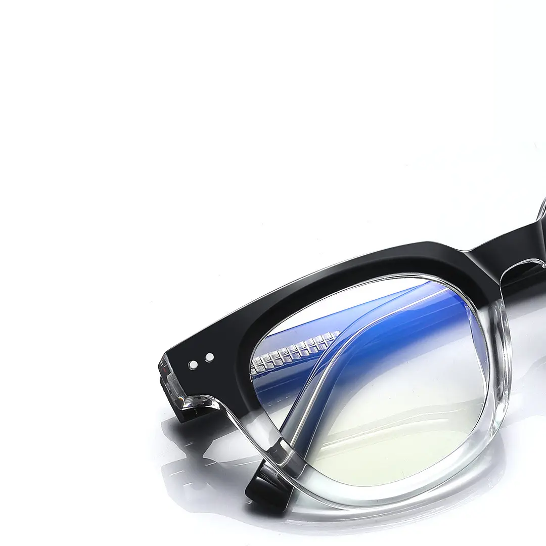Frame detail of Max nerd rectangle tr90 eyeglasses ER0062404 in two-tone