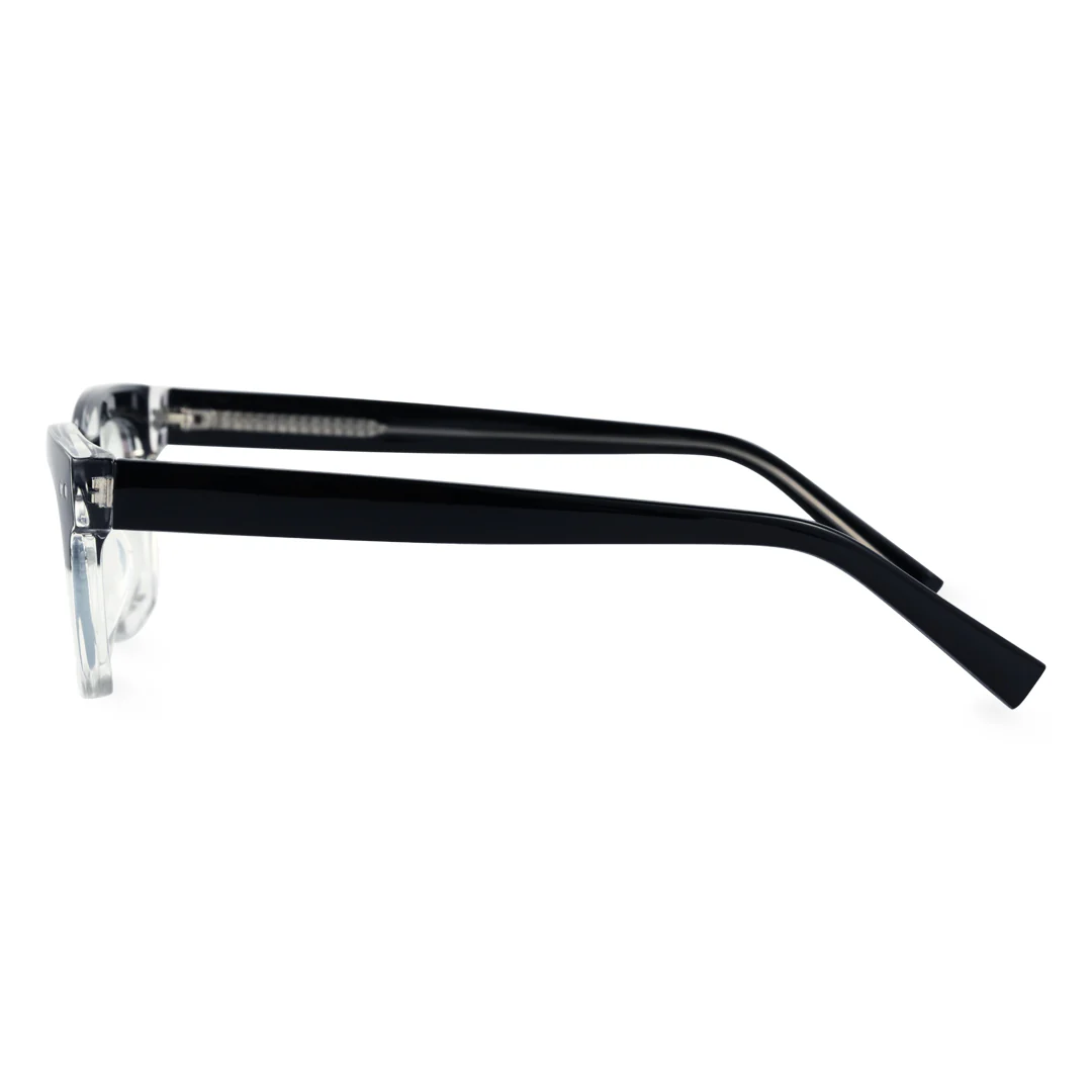 Side view of Max nerd rectangle tr90 eyeglasses ER0062404 in two-tone