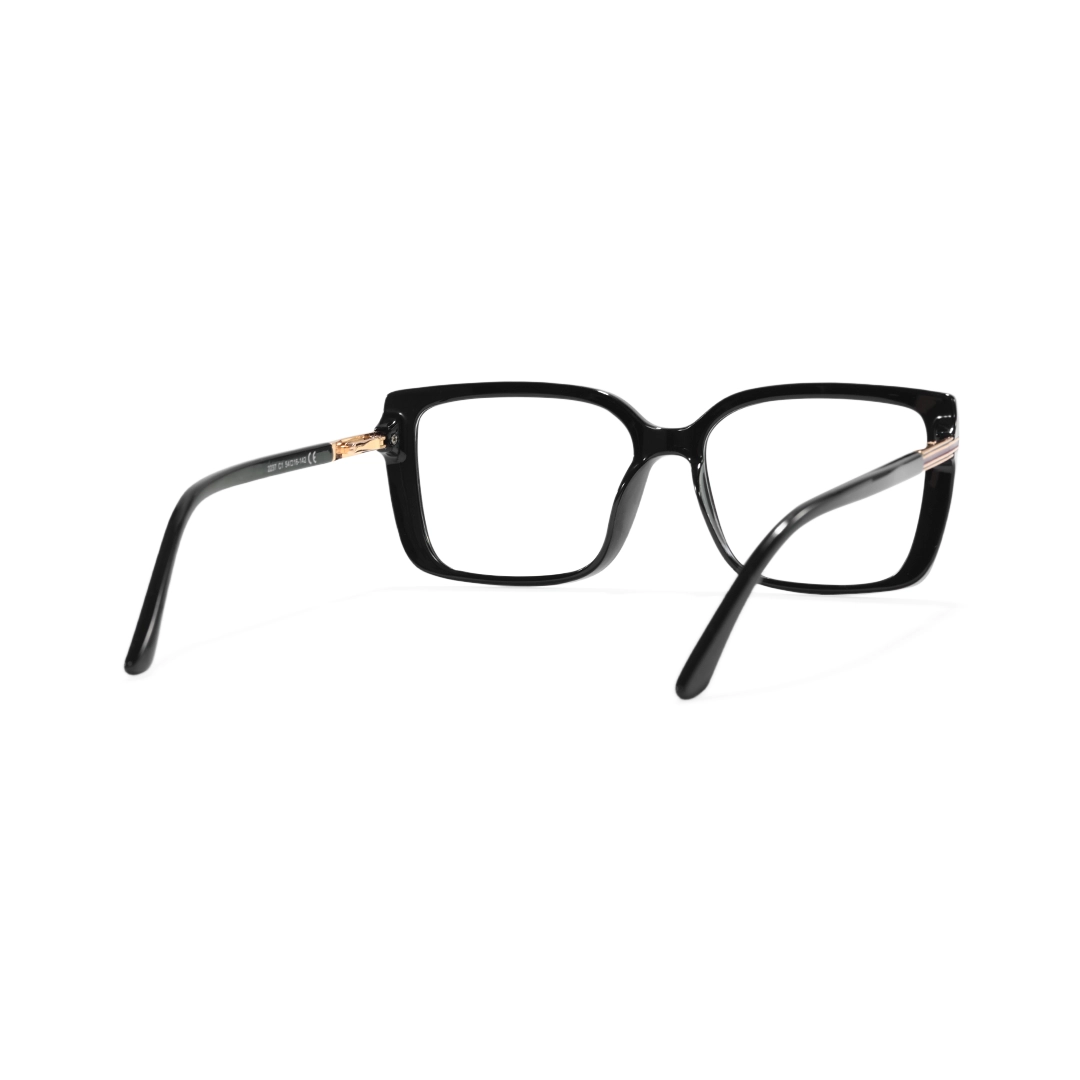 Back view of Vira rectangle tr90 eyeglasses ER0072510 in black