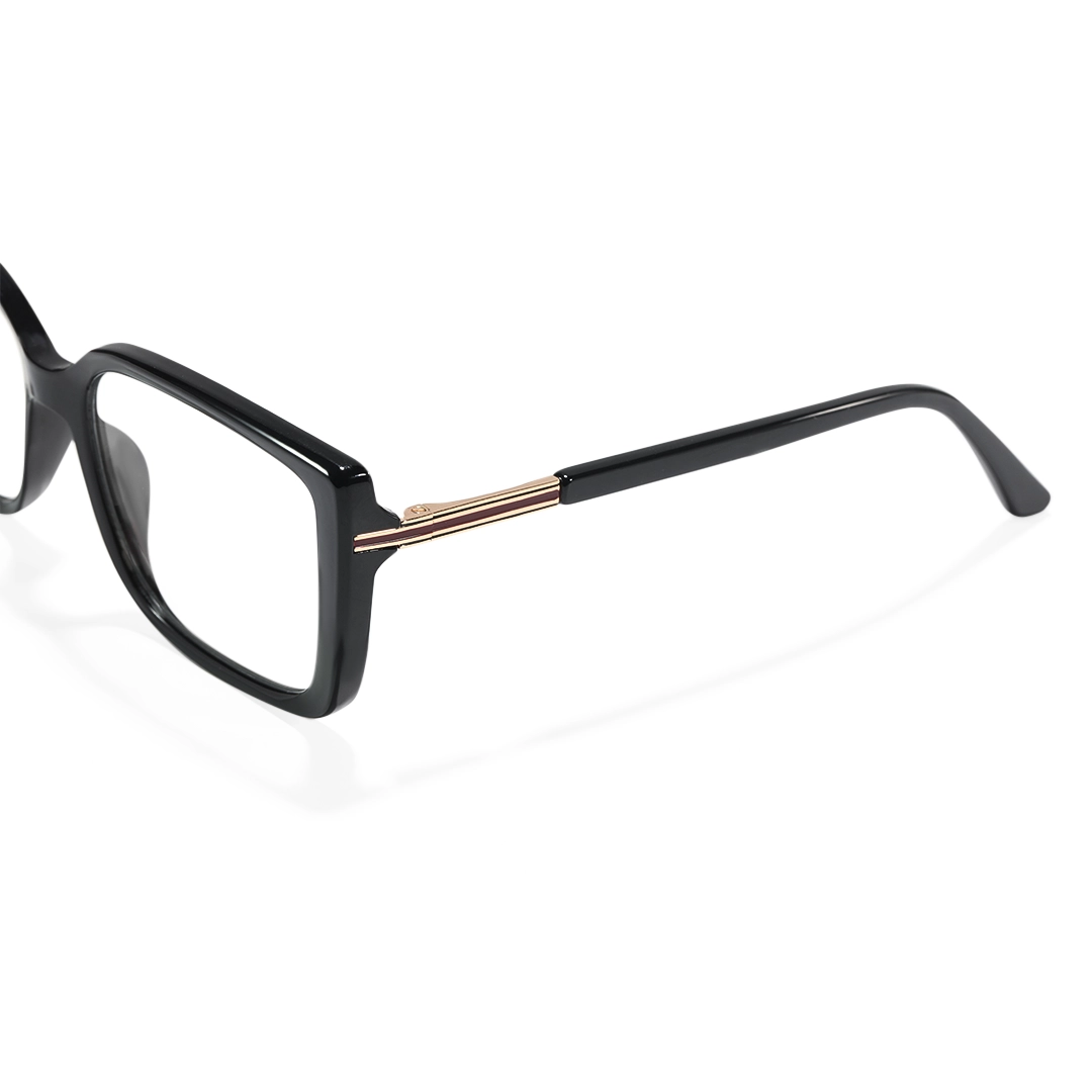 End piece detail of Vira rectangle tr90 eyeglasses ER0072510 in black