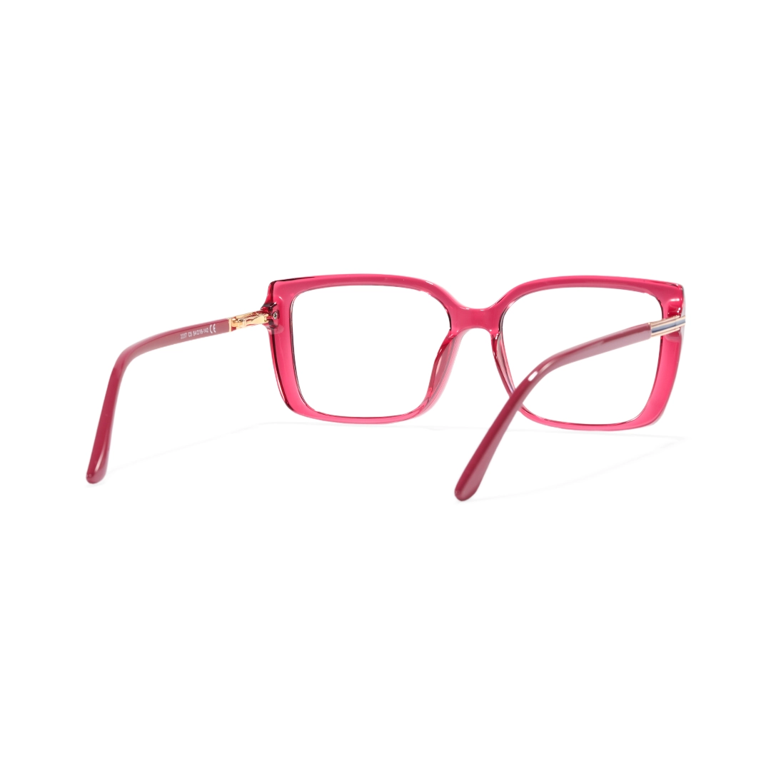 Back view of Vira rectangle tr90 eyeglasses ER0072510 in red