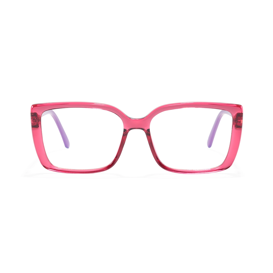 Front view of Vira rectangle tr90 eyeglasses ER0072510 in red