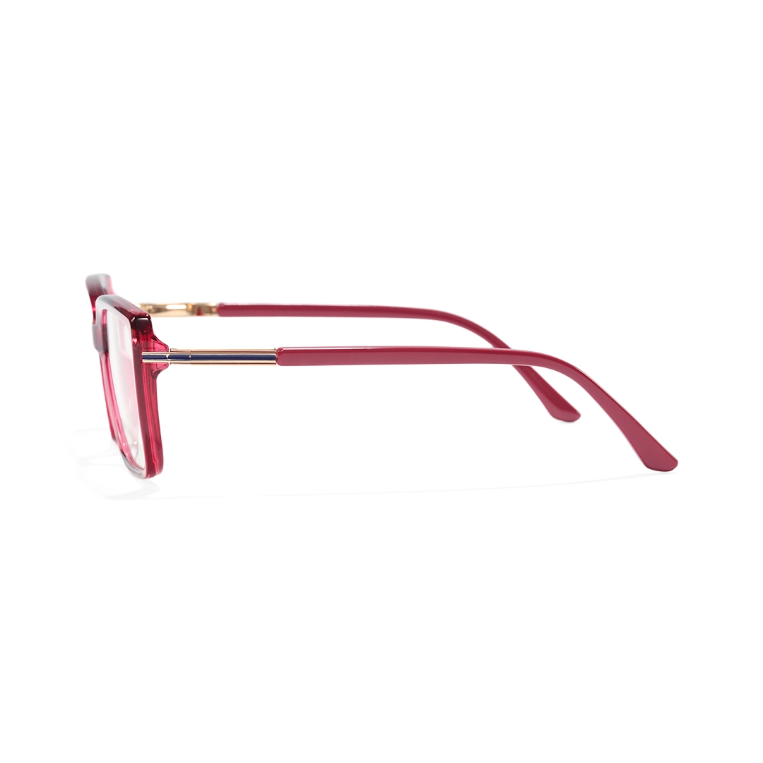 Side view of Vira rectangle tr90 eyeglasses ER0072510 in red