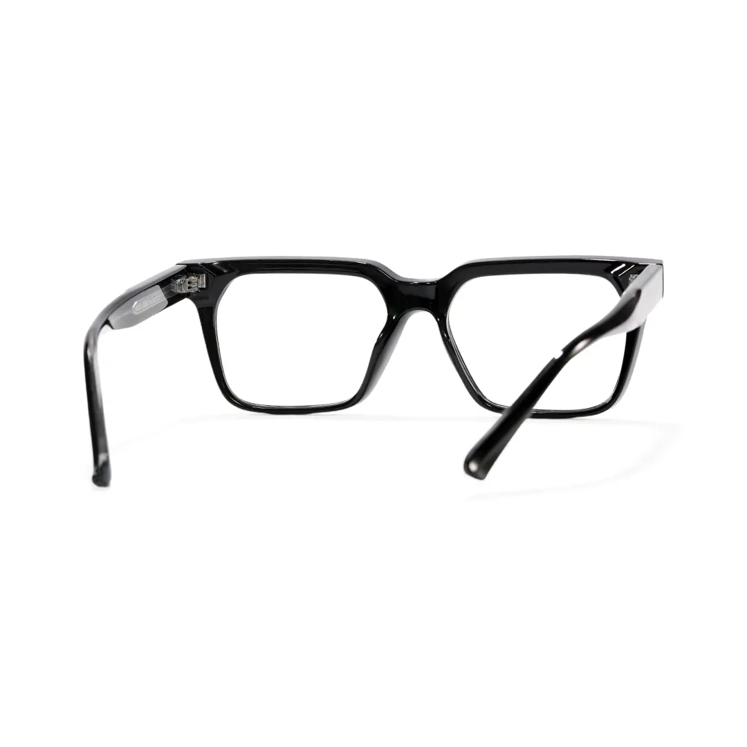 Back view of Brent rectangle tr90 eyeglasses ER0092508 in black