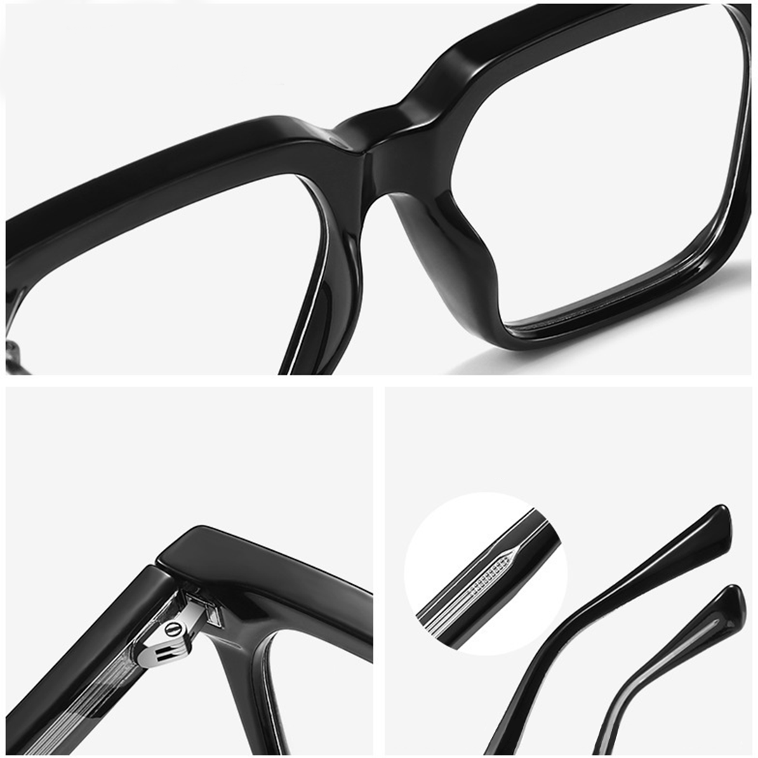 Frame detail view of Brent rectangle tr90 eyeglasses ER0092508 in black-1