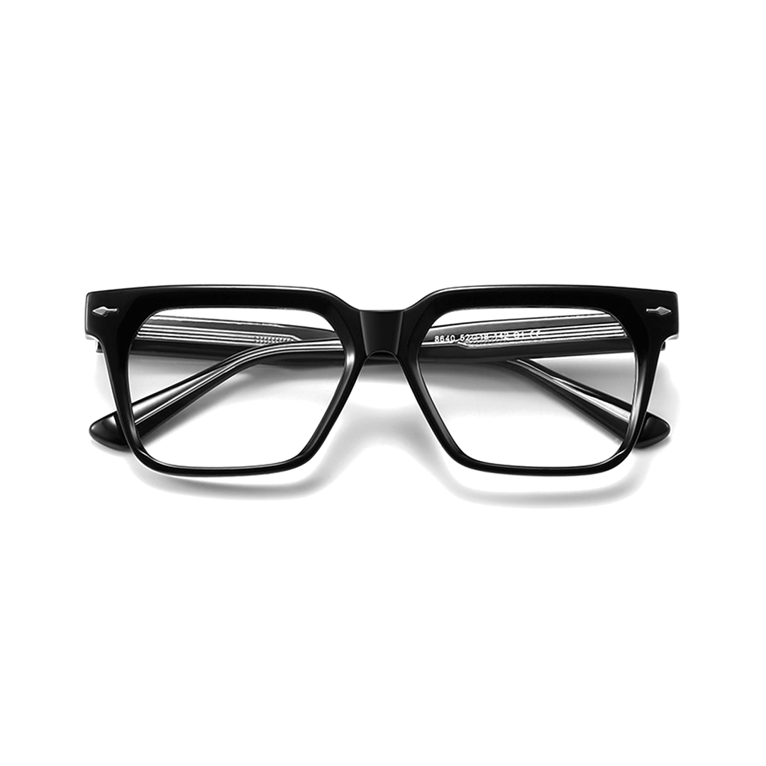 Front folded view of Brent rectangle tr90 eyeglasses ER0092508 in black