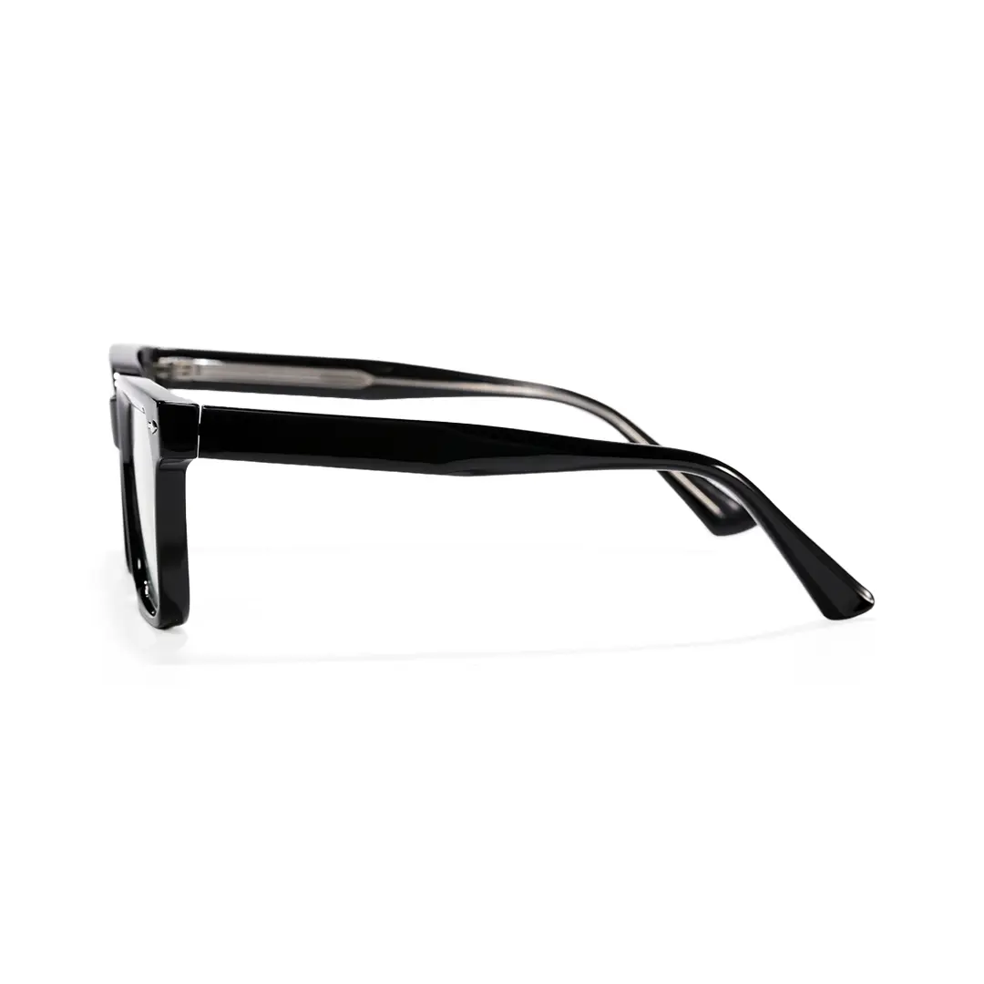 Side view of Brent rectangle tr90 eyeglasses ER0092508 in black