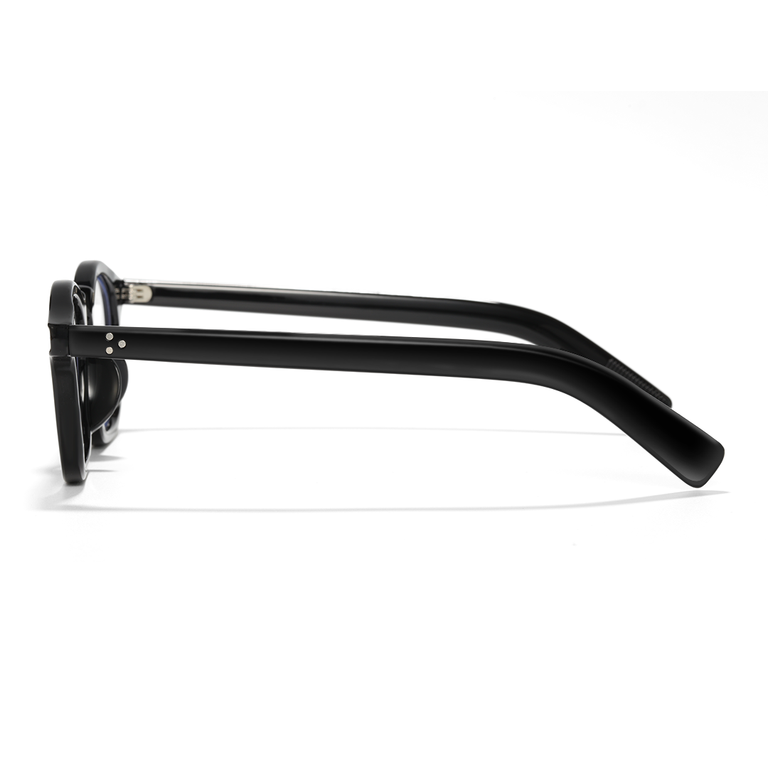 Side view of Strong rectangle tr90 eyeglasses ER0112412 in black
