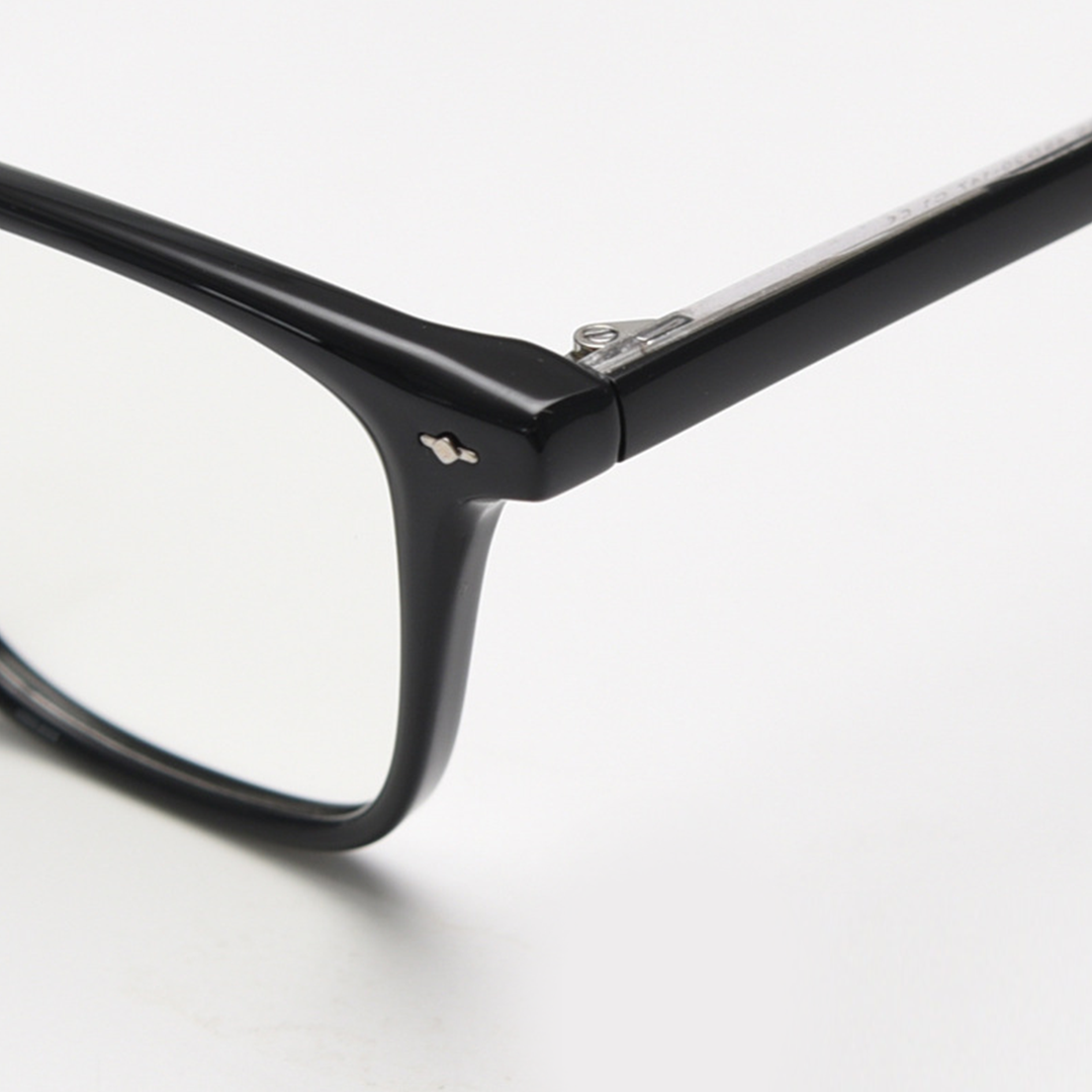 Temple detail of Ailany rectangle tr90 eyeglasses ER0112508 in black