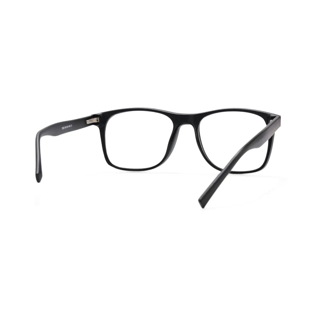 Back view of Liam rectangle tr90 eyeglasses ER0122508 in black