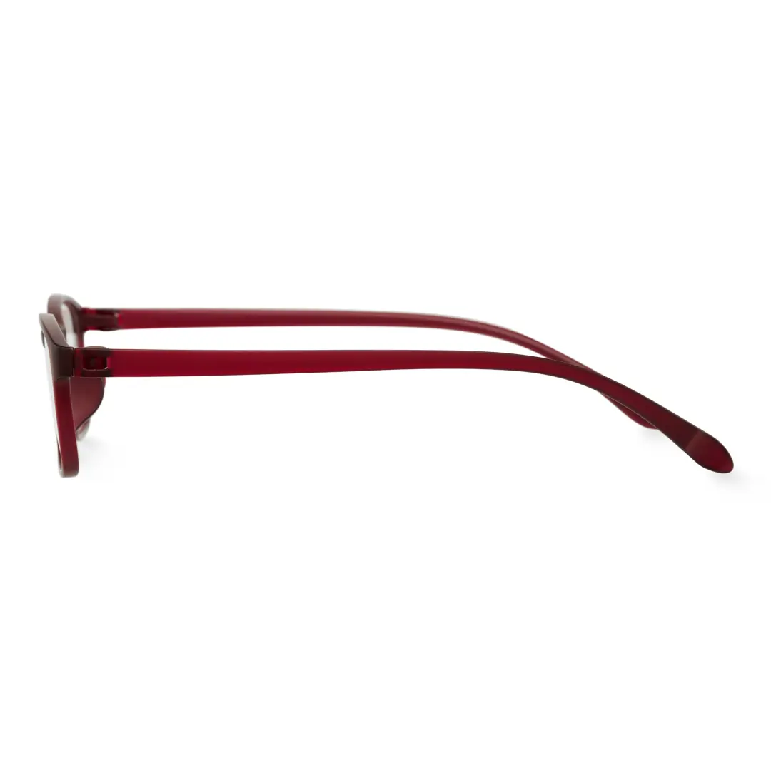 Side view of Gaius office siren rectangle tr90 eyeglasses in red. SPU: ER0152410