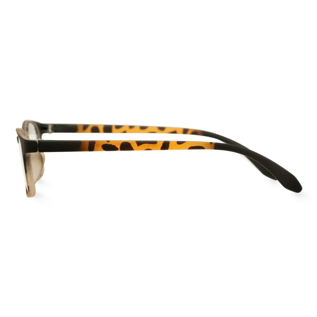 Side view of Gaius office siren rectangle tr90 eyeglasses in tortoise. SPU: ER0152410