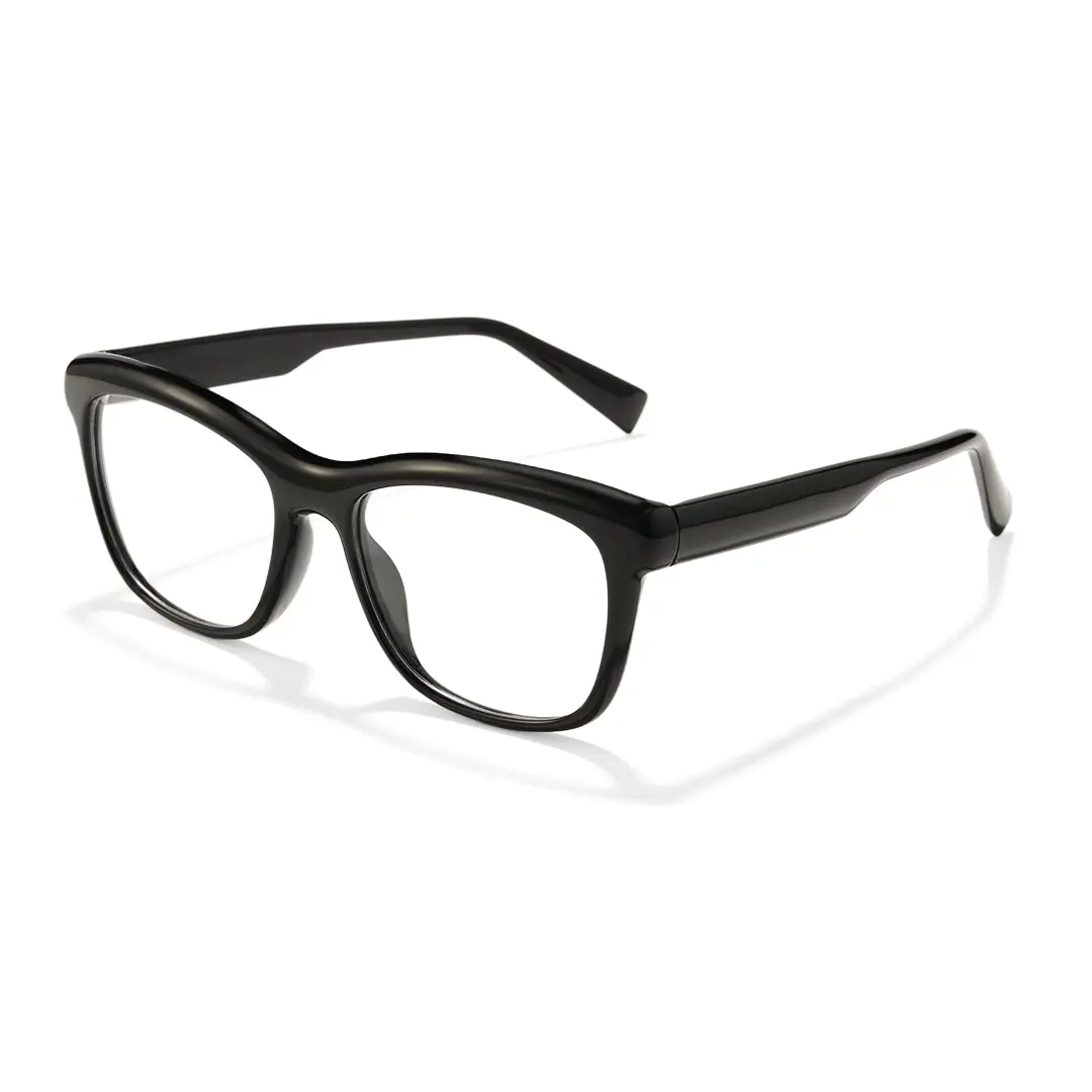 Angle view of Timon rectangle tr90 eyeglasses ER0162412 in black