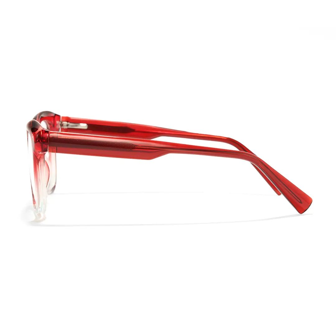 Side view of Timon rectangle tr90 eyeglasses ER0162412 in red