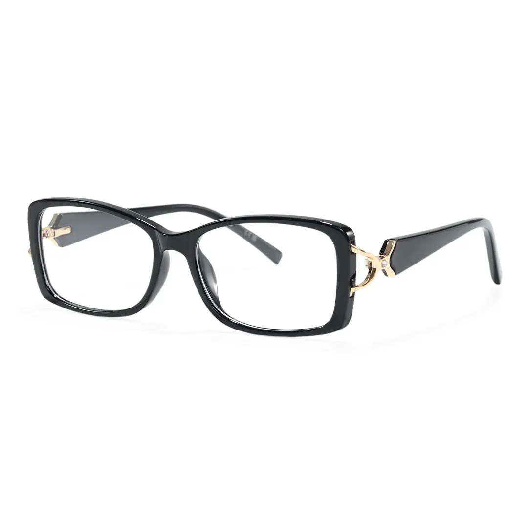 Angle view of Nyssa rectangle tr90 eyeglasses ER0172509 in black