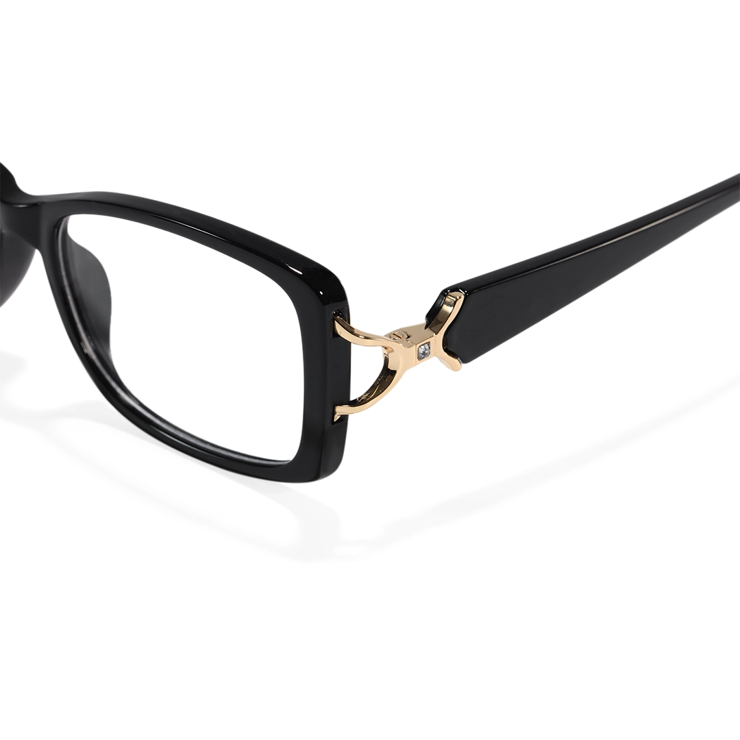End piece detail of Nyssa rectangle tr90 eyeglasses ER0172509 in black