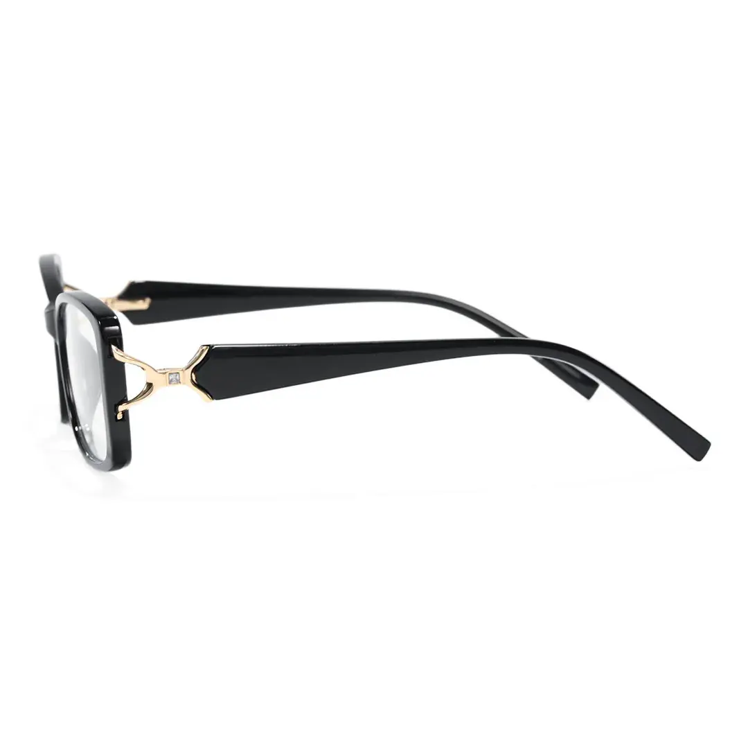 Side view of Nyssa rectangle tr90 eyeglasses ER0172509 in black