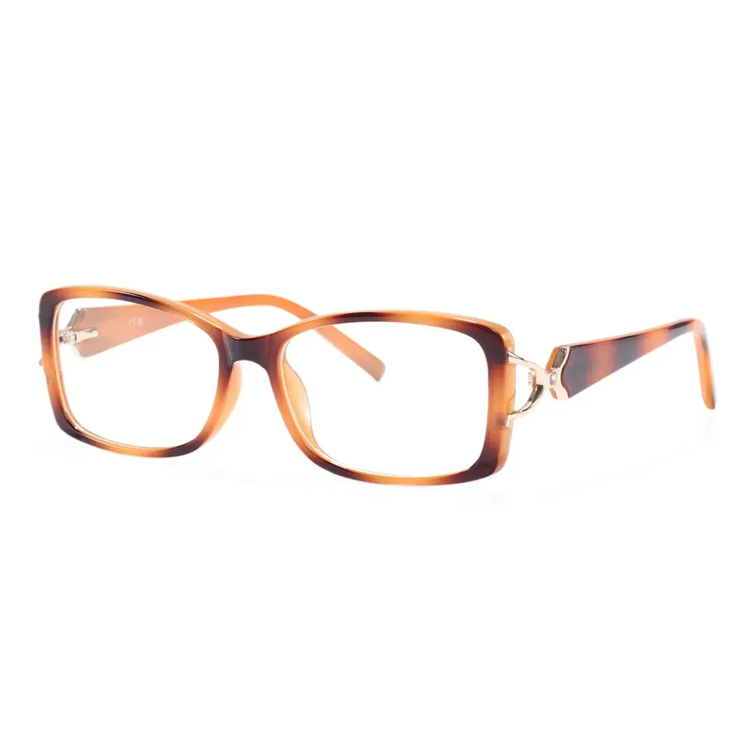Angle view of Nyssa rectangle tr90 eyeglasses ER0172509 in tortoise