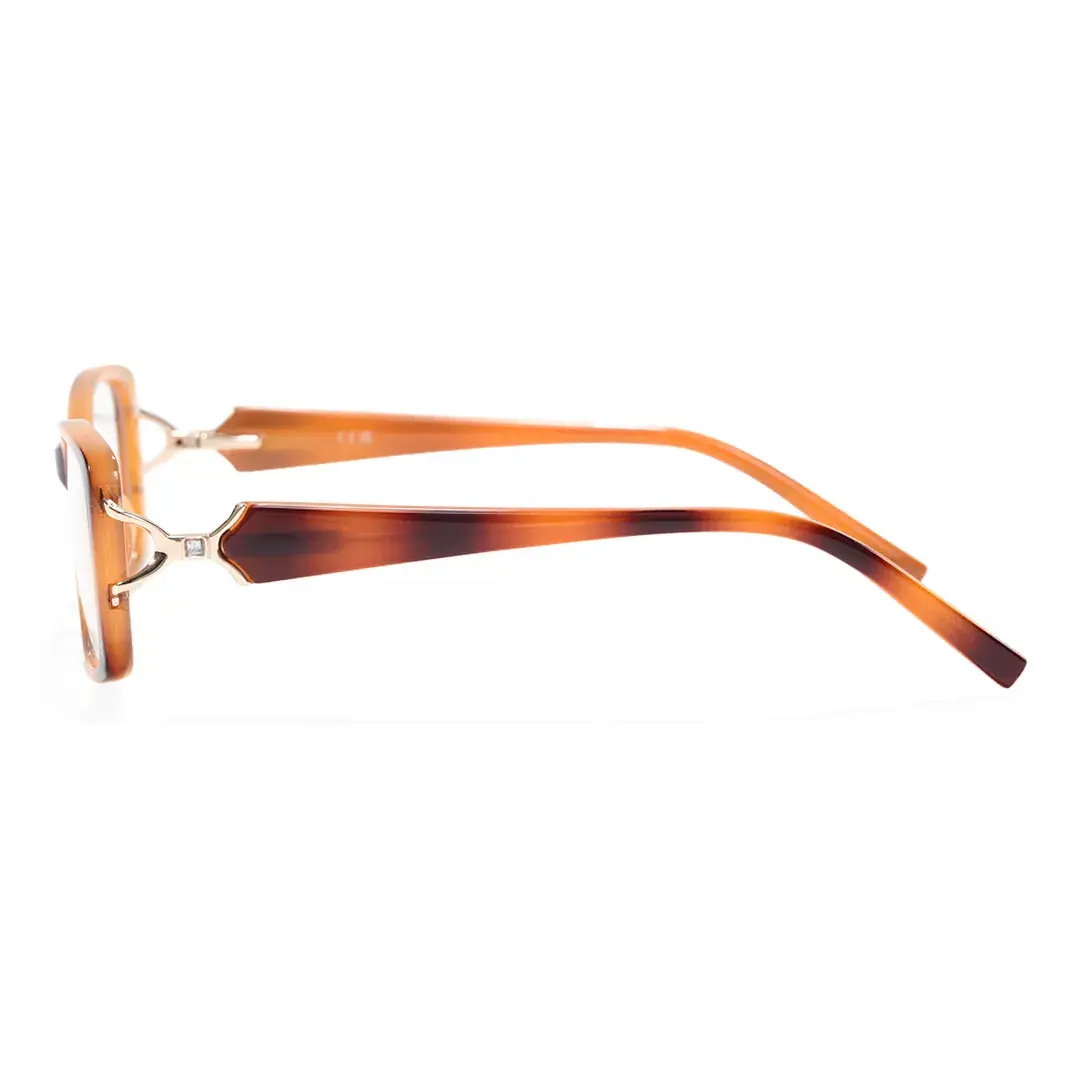 Side view of Nyssa rectangle tr90 eyeglasses ER0172509 in tortoise