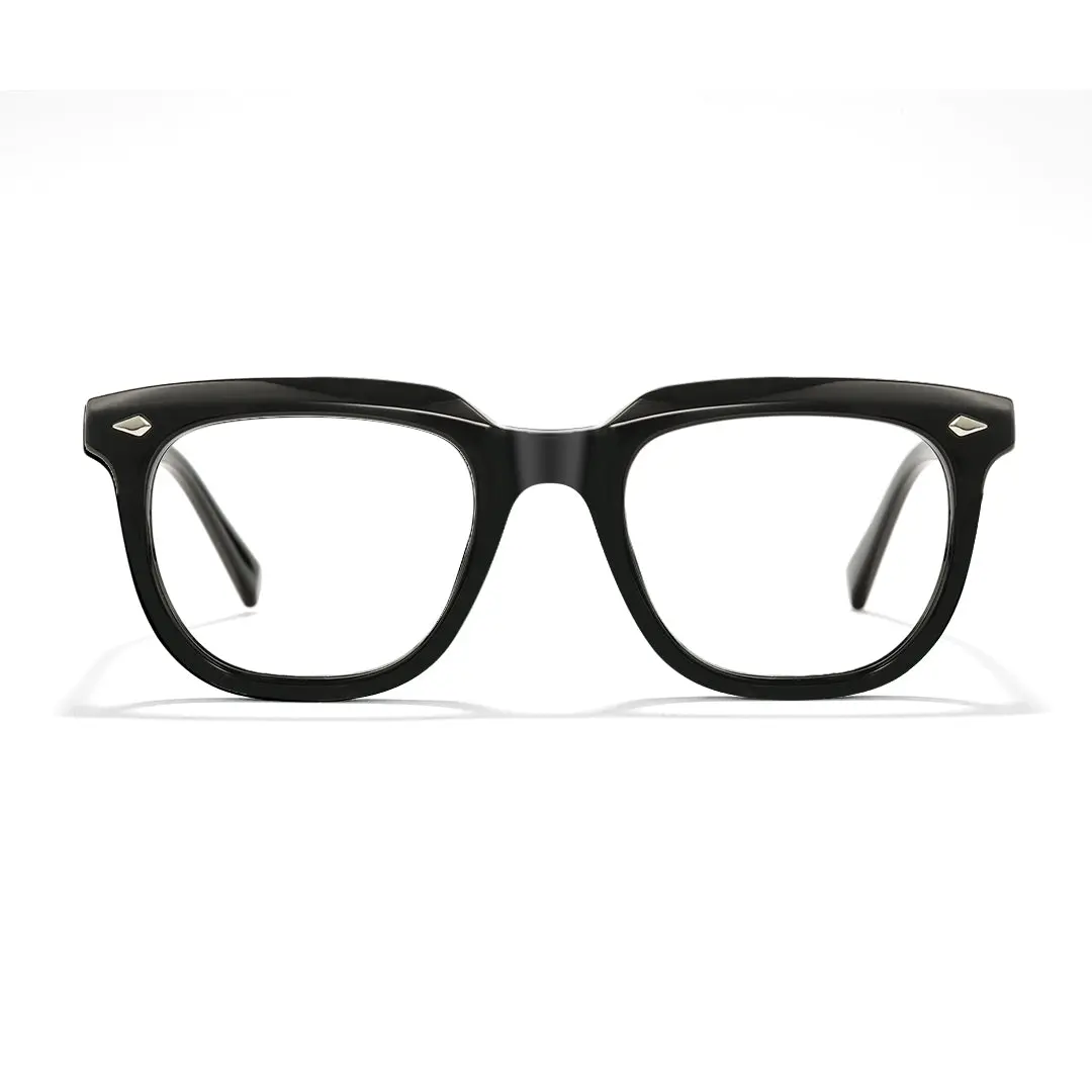 Front view of Trent rectangle tr90 eyeglasses ER0182412 in black