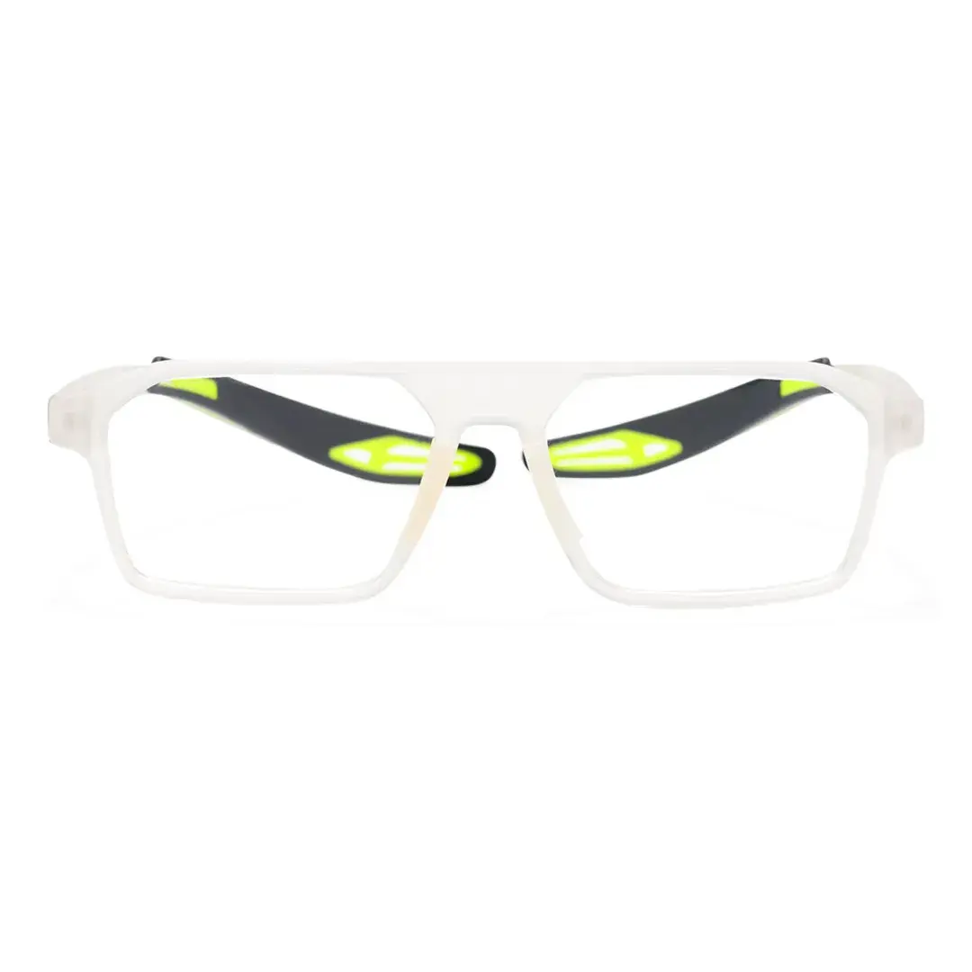 Front view of Colson rectangle tr90 eyeglasses ER0202508 in clear