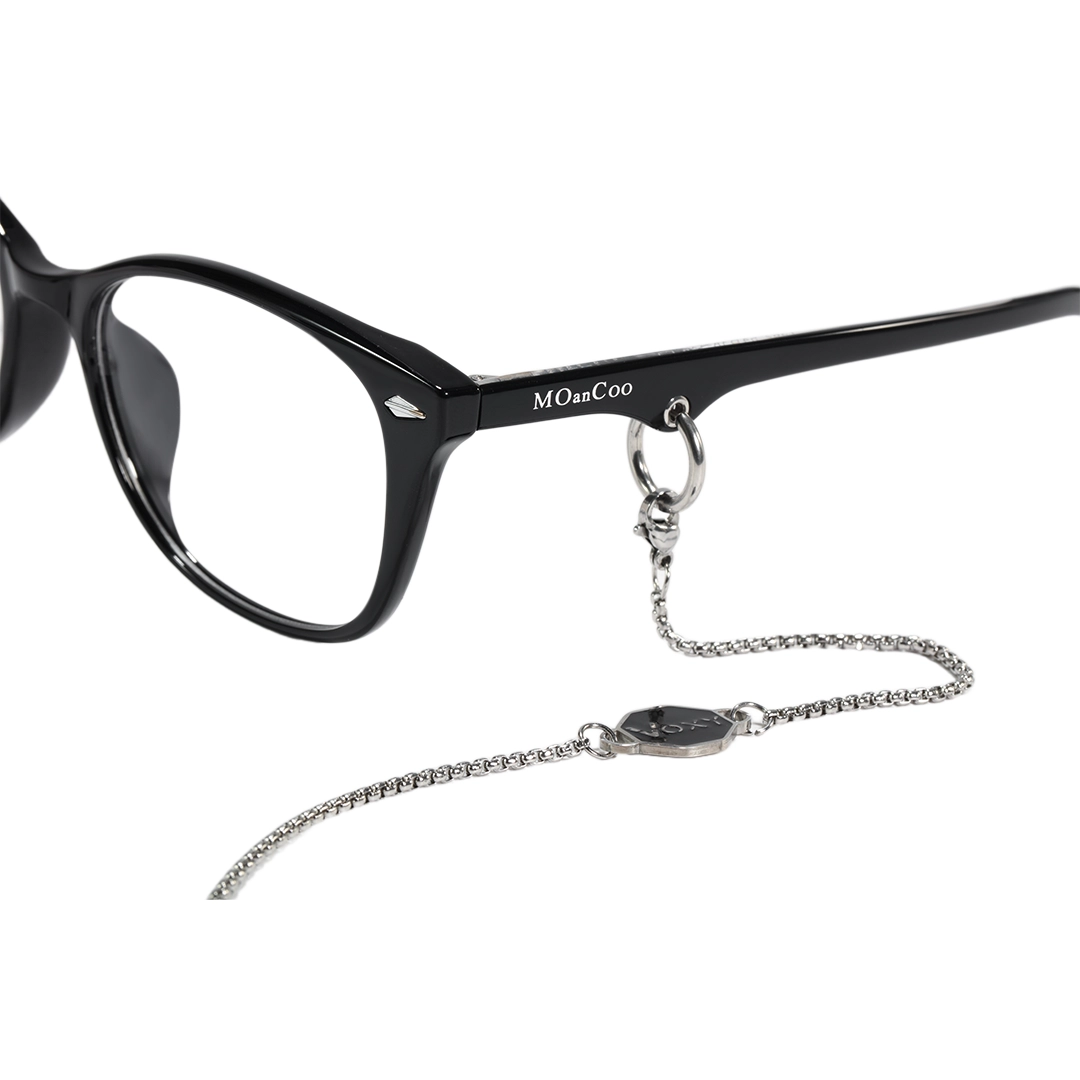 End piece detail of Noel fashion rectangle tr90 eyeglasses ER0212601 in black
