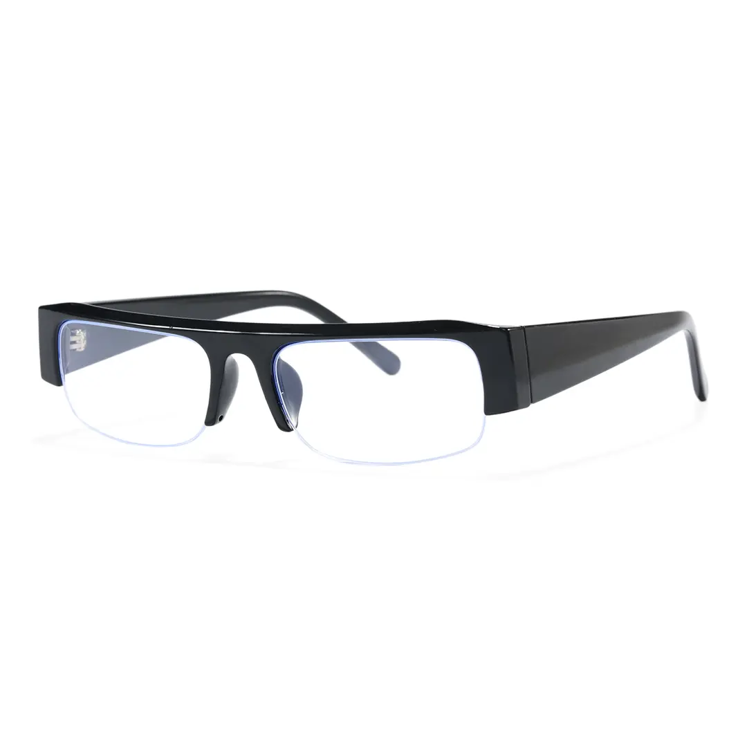 Angle view of Soleil fashion rectangle tr90 eyeglasses ER0212604 in black
