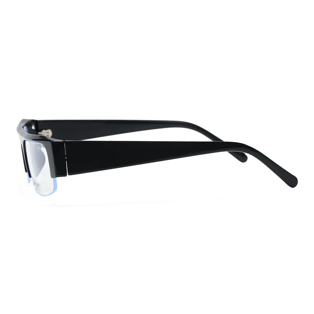 Side view of Soleil fashion rectangle tr90 eyeglasses ER0212604 in black