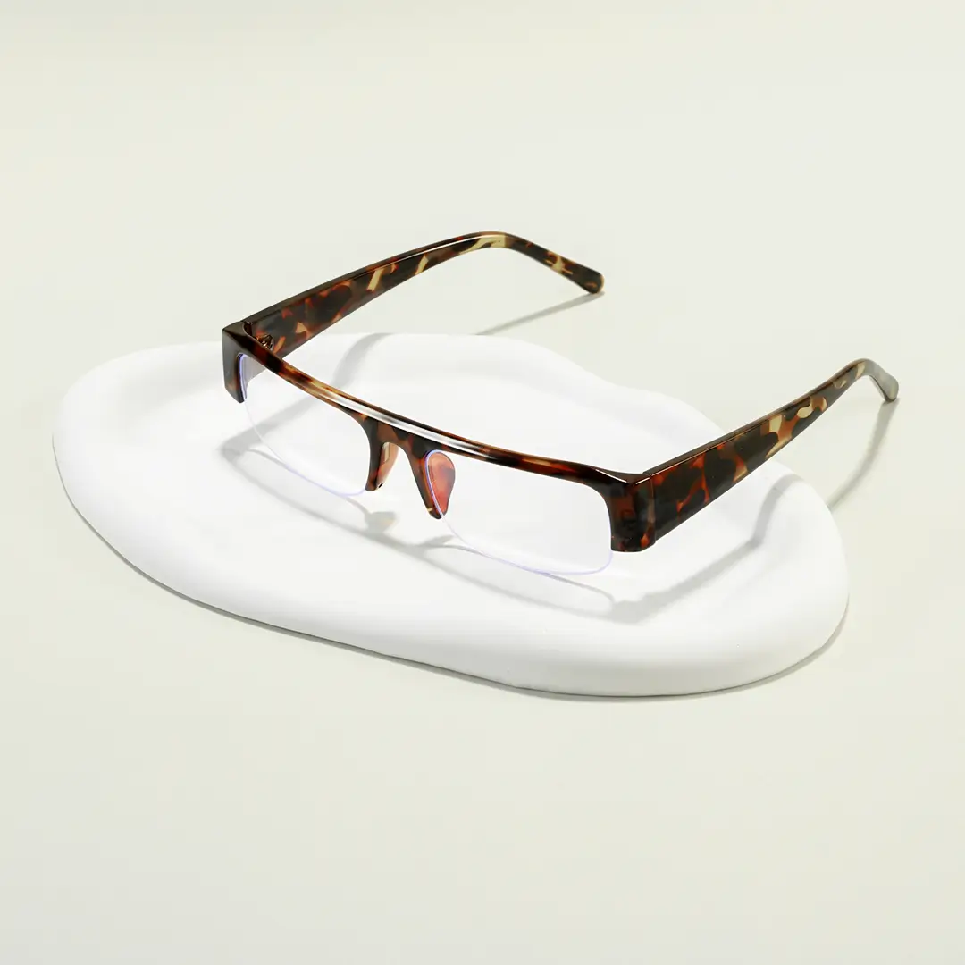 Scene view of Soleil rectangle tr90 eyeglasses in tortoise. SPU: ER0212604