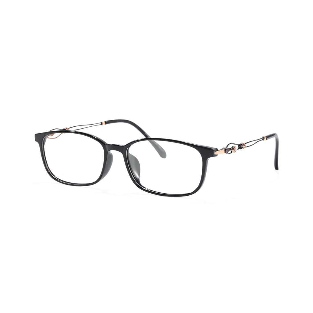 Angle view of Paloma office siren rectangle tr90 eyeglasses ER0222509 in black