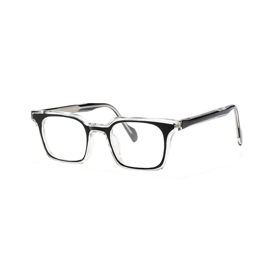 Angle view of Finley rectangle tr90 eyeglasses ER0232508 in black