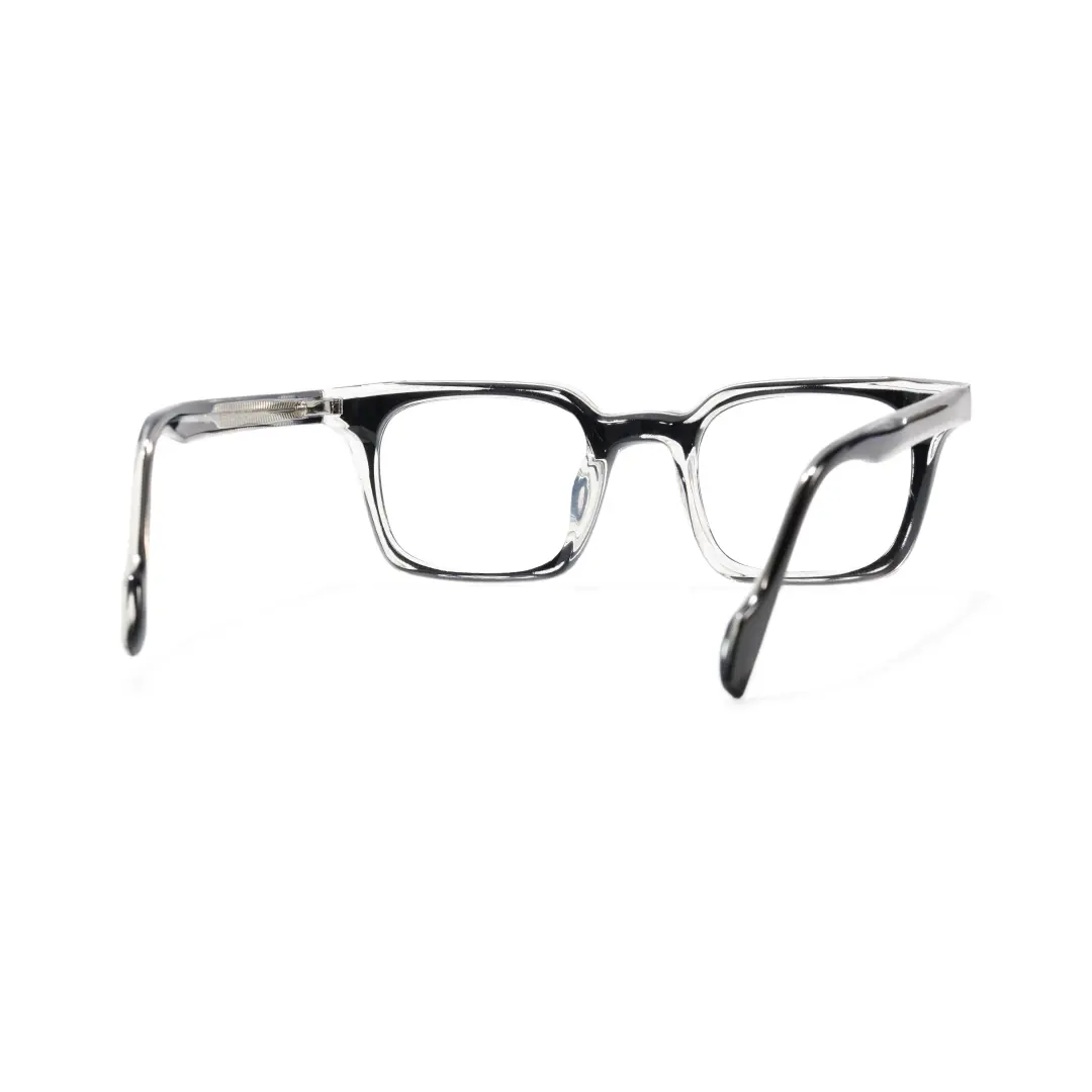 Back view of Finley rectangle tr90 eyeglasses ER0232508 in black
