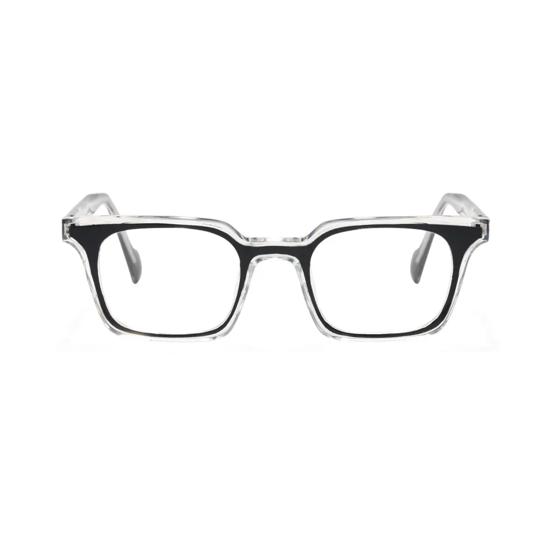 Front view of Finley rectangle tr90 eyeglasses ER0232508 in black