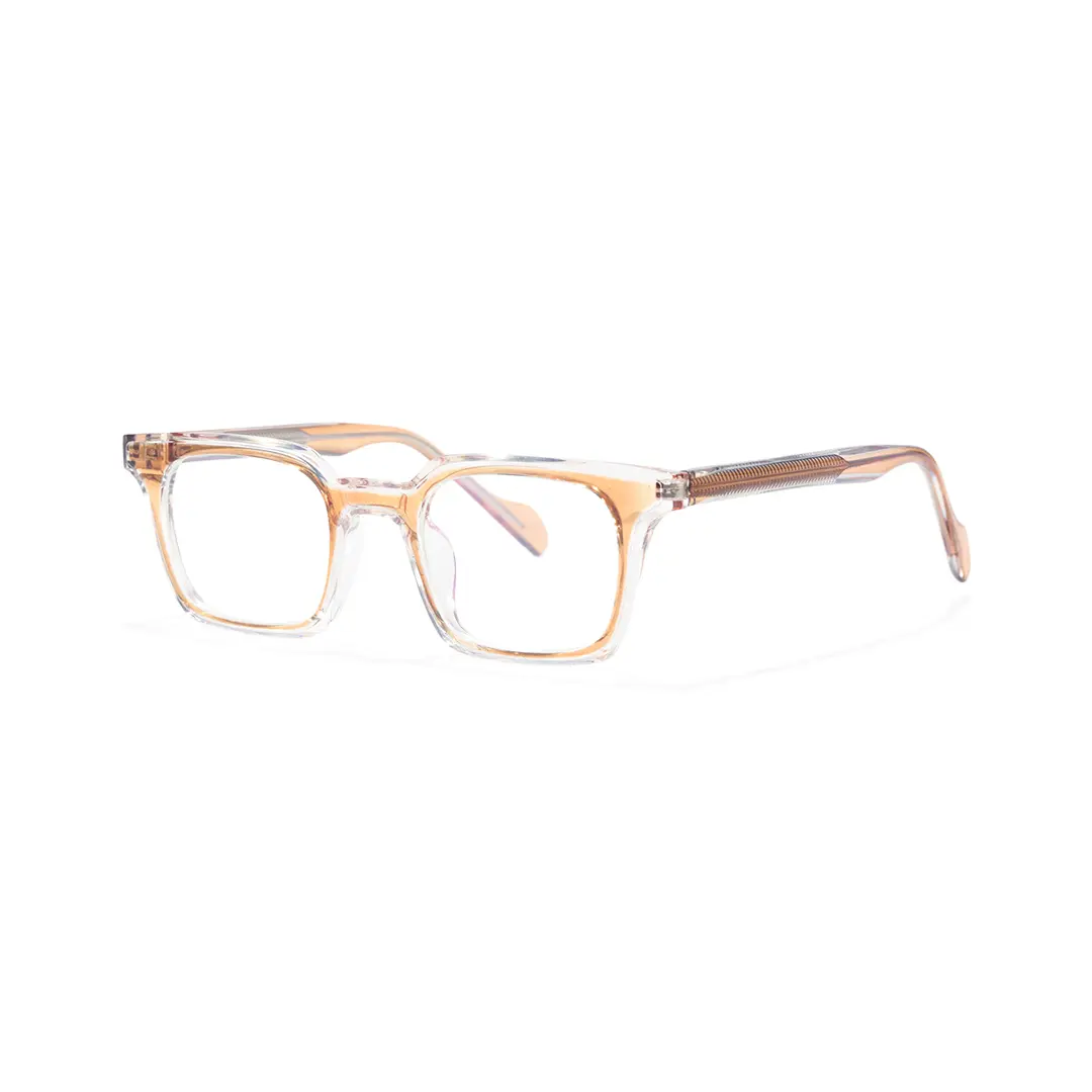 Angle view of Finley rectangle tr90 eyeglasses ER0232508 in brown