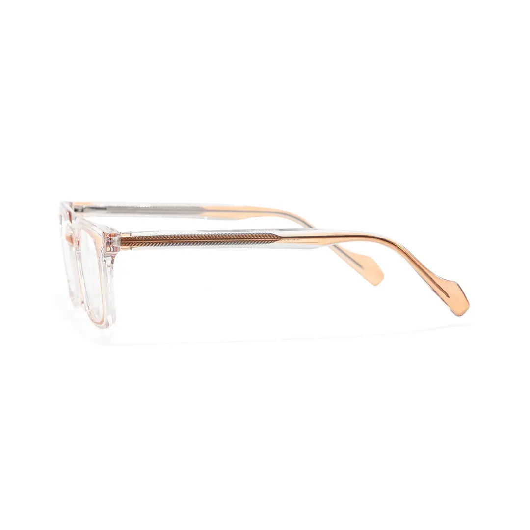 Side view of Finley rectangle tr90 eyeglasses ER0232508 in brown