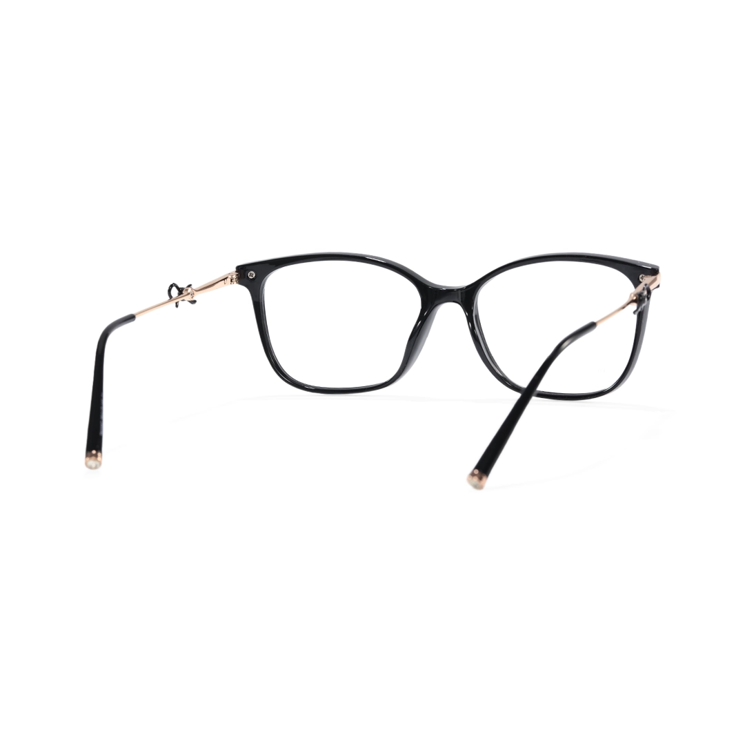 Back view of Rosaline rectangle tr90 eyeglasses ER0232509 in black