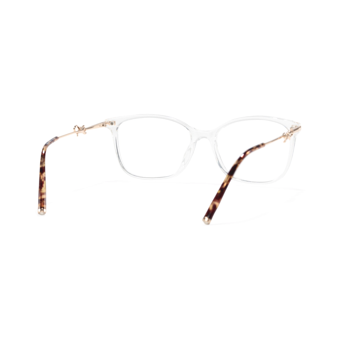 Back view of Rosaline rectangle tr90 eyeglasses ER0232509 in clear