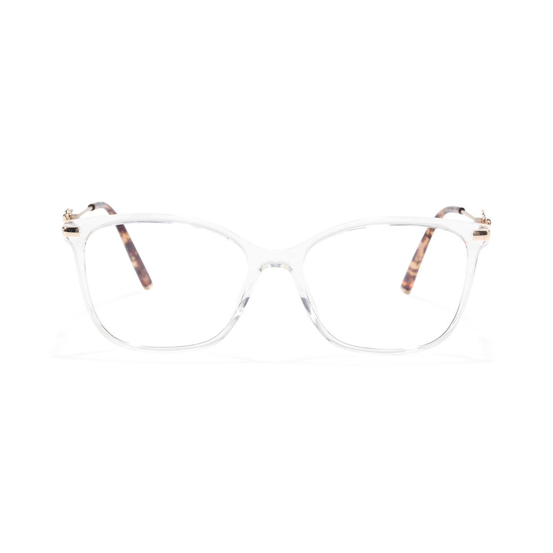 Front view of Rosaline rectangle tr90 eyeglasses ER0232509 in clear