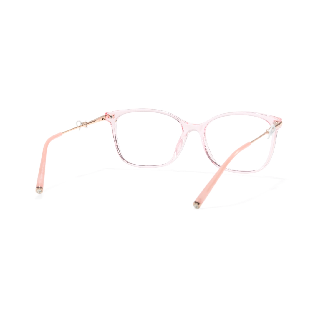 Back view of Rosaline rectangle tr90 eyeglasses ER0232509 in pink