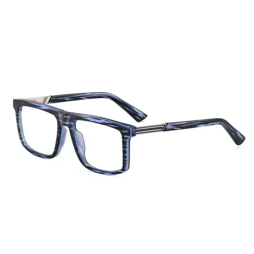 Angle view of Fallon square tr90 eyeglasses ER0272408 in blue