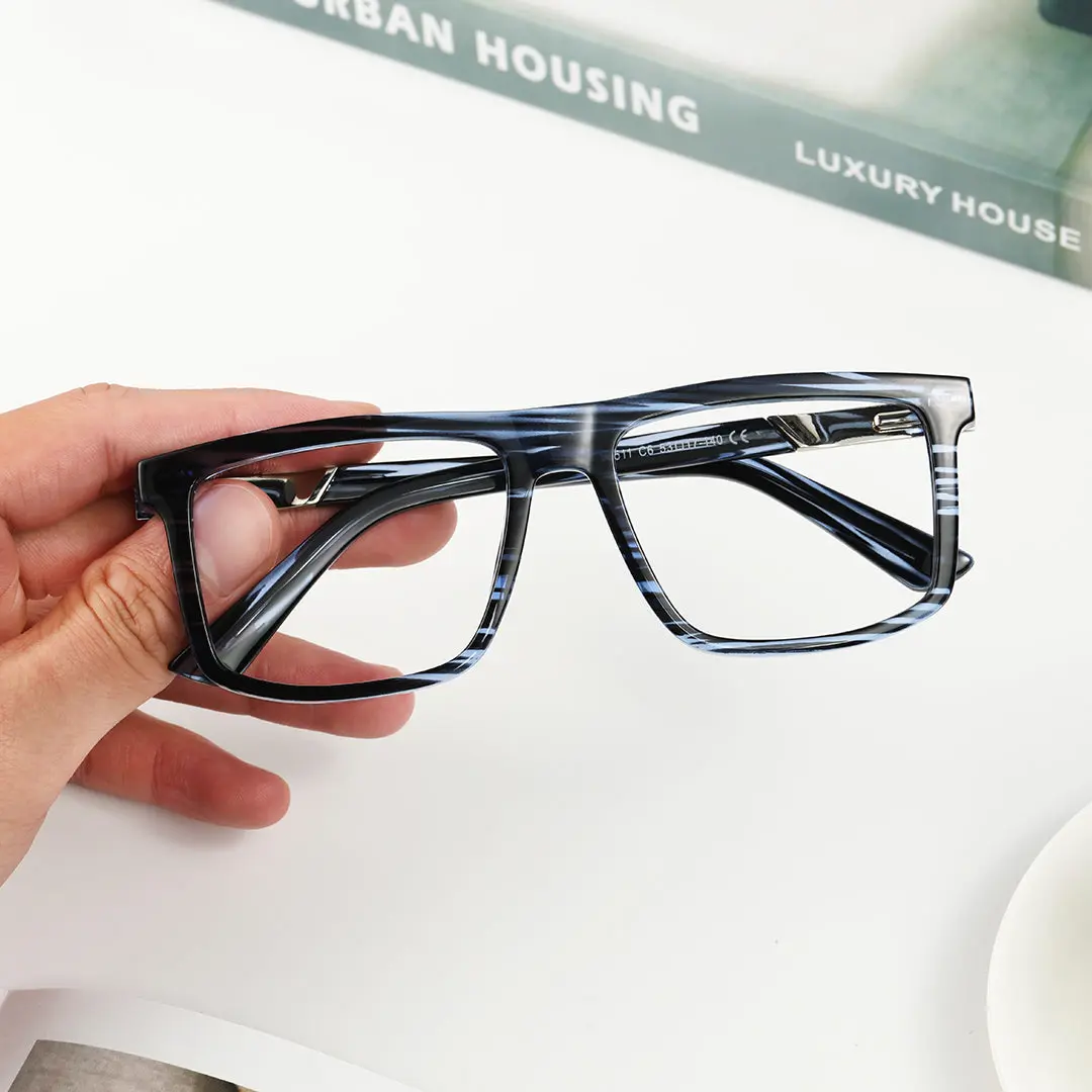 Scene view of Fallon square tr90 eyeglasses ER0272408 in blue