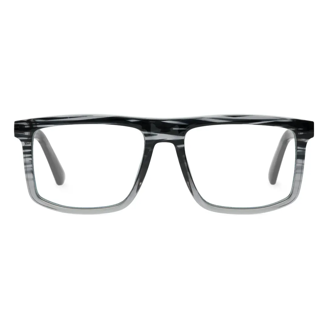 Front view of Fallon square tr90 eyeglasses ER0272408 in grey