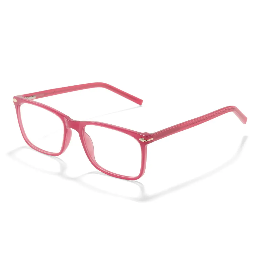 Angle view of Rachael rectangle tr90 eyeglasses ER0272411 in red