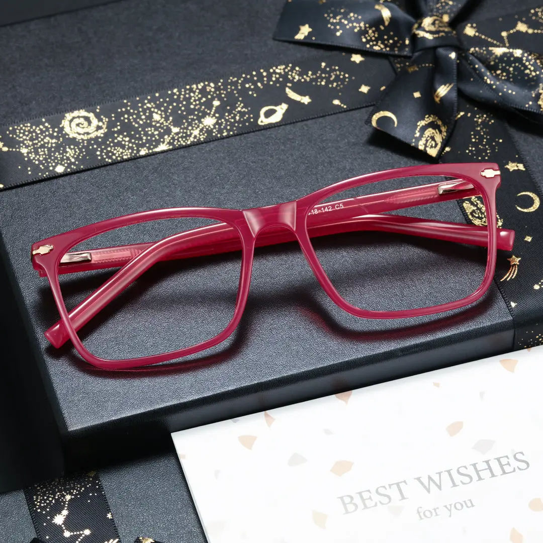 Scene view of Rachael rectangle tr90 eyeglasses ER0272411 in red