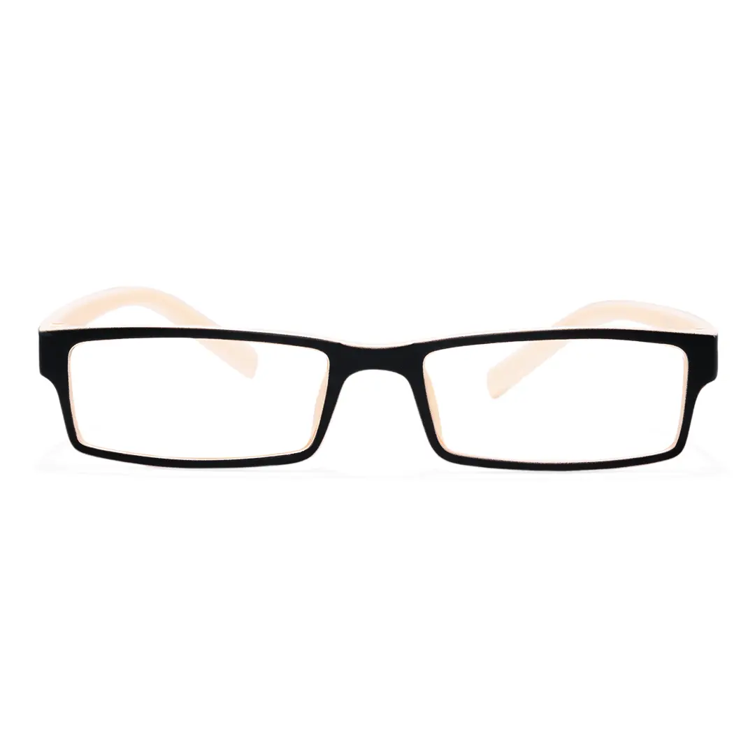 Front view of Sing office siren rectangle tr90 eyeglasses ER0302412 in beige
